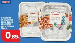 Sigma Vaschette in alluminio con e senza coperchio varie misure Sigma offerta