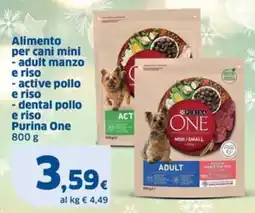 Sigma Alimento per cani mini Purina One offerta