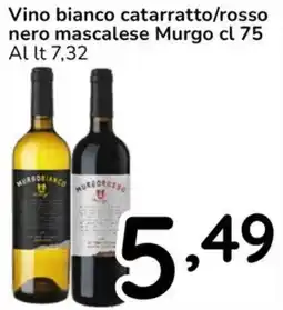 Famila Vino bianco catarratto/rosso nero mascalese Murgo offerta