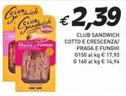 Coal Club sandwich cotto e crescenza/ praga e funghi offerta