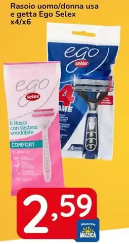 Famila Rasoio uomo/donna usa e getta Ego Selex x4/x6 offerta