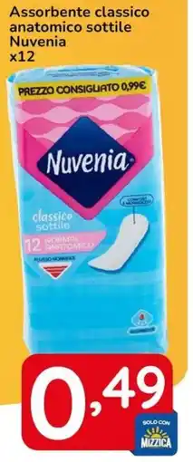Famila Assorbente classico anatomico sottile Nuvenia x12 offerta