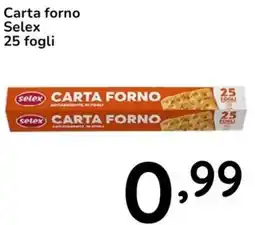 Famila Carta forno Selex 25 fogli offerta