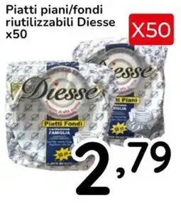 Famila Piatti piani/fondi riutilizzabili Diesse x50 offerta