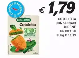 Coal Cotoletta con spinaci KIOENE offerta