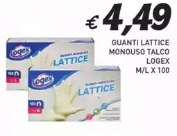 Coal Guanti lattice monouso talco LOGEX offerta