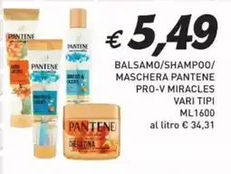 Coal Balsamo/shampoo/ maschera pantene pro-v miracles offerta