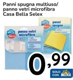 Famila Panni spugna multiuso/ panno vetri microfibra Casa Bella Selex offerta