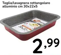 Famila Teglia/lasagnera rettangolare alluminio cm 30x22x5 offerta
