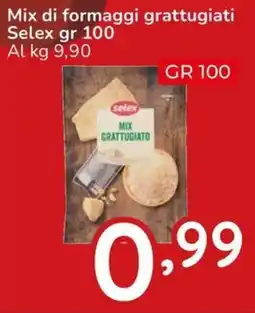 Famila Mix di formaggi grattugiati Selex offerta