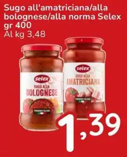 Famila Sugo all'amatriciana/alla bolognese/alla norma Selex offerta