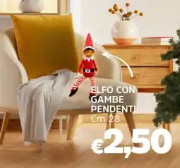 Famila Elfo con gambe pendenti cm 28 offerta