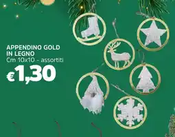 Famila Appendino gold in legno offerta