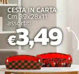 Famila Cesta in carta cm 39x28x11 offerta