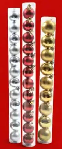 Famila 12/9 palline rosse/oro/ verdi/silver offerta