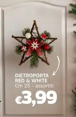 Famila Dietroporta red & white cm 25 offerta
