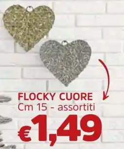 Famila Flocky cuore cm 15 offerta