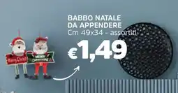 Famila Babbo natale da appendere cm 49x34 offerta