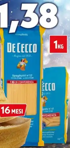 MEGA DE CECCO pasta di semola offerta