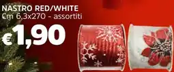 Famila Nastro red/white cm 6,3x270 offerta