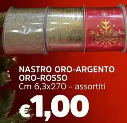 Famila Nastro oro-argento oro-rosso cm 6,3x270 offerta