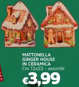 Famila Mattonella ginger house in ceramica cm 12x22 offerta