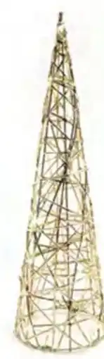 Famila Albero oro in metallo con 30 luci a batteria cm 12x40 offerta