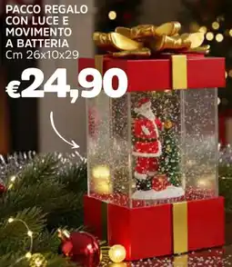 Famila Pacco regalo con luce e movimento a batteria cm 26x10x29 offerta