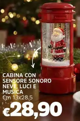 Famila Cabina con sensore sonoro neve, luci e musica cm 13x28,5 offerta
