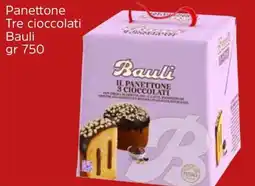 Famila Panettone Tre cioccolati Bauli offerta