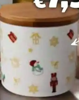 Famila Barattolo con coperchio in bamboo fantasy cm 10x10 offerta