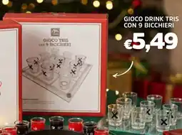 Famila Gioco drink tris con 9 bicchieri offerta