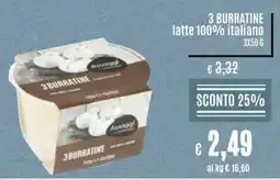 Il Gigante 3 burratine latte 100% italiano offerta