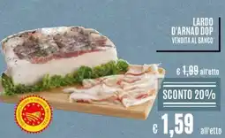 Il Gigante Lardo d'arnad dop vendita al banco offerta