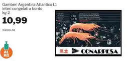 GrosMarket Gamberi Argentina Atlantico L1 interi congelati a bordo offerta