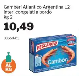 GrosMarket Gamberi Atlantico Argentina L2 interi congelati a bordo offerta