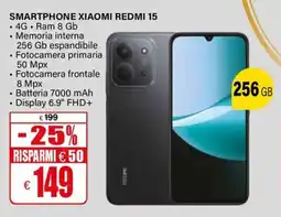 Il Gigante Smartphone XIAOMI REDMI 15 offerta