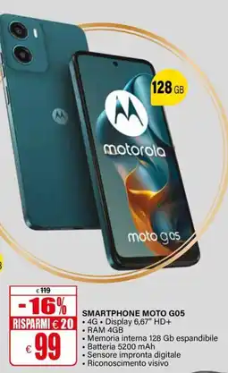 Il Gigante Smartphone MOTO G05 offerta