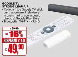 Il Gigante Google TV strong leap air offerta