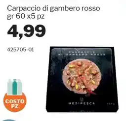 GrosMarket Carpaccio di gambero rosso offerta