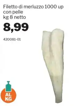 GrosMarket Filetto di merluzzo 1000 up con pelle offerta