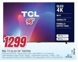 Trony TCL TV QLED 98” 98P89K offerta