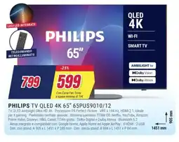 Trony PHILIPS TV QLED 4K 65" 65PUS9010/12 offerta