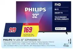 Trony PHILIPS TV LED 32″ 32PHS6000/12 offerta