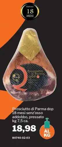 GrosMarket Prosciutto di Parma dop 18 mesi senz'osso addobbo, pressato offerta