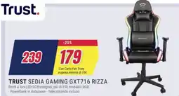 Trony TRUST SEDIA GAMING GXT716 RIZZA offerta