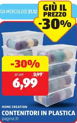 ALDI Home creation contenitori in plastica offerta