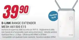 Trony D-LINK RANGE EXTENDER MESH AX1500 E15 offerta
