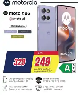 Trony motorola moto g86 offerta