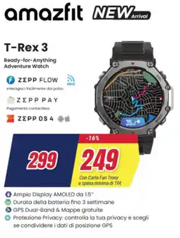 Trony amazfit T-Rex 3 offerta